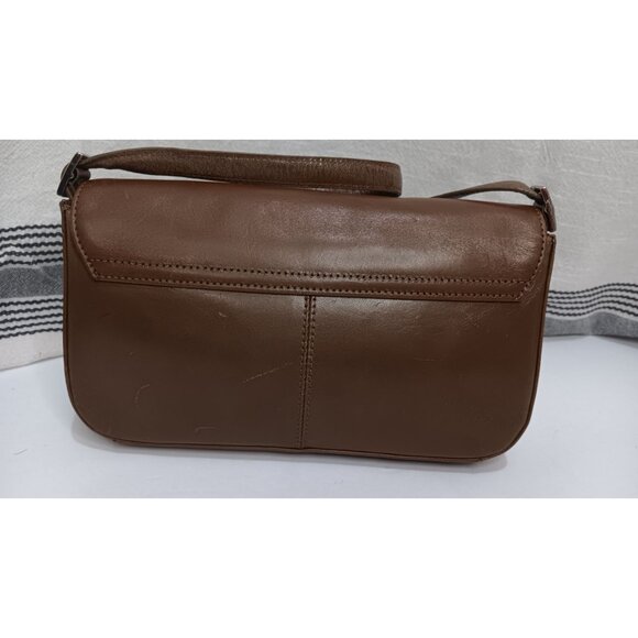 Fossil Brown Leather Small Shoulder Retro Classic Casual Event Occasion Handbag - Picture 2 of 7